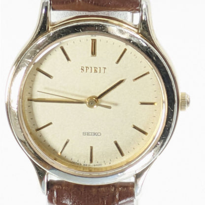Seiko Spirit Analog Quartz Women Battery & Band Replaced Working Item