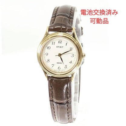 Seiko Spirit Analog Quartz Women Battery & Band Replaced Working Item