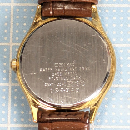 Seiko Spirit Analog Quartz Women Battery & Band Replaced Working Item