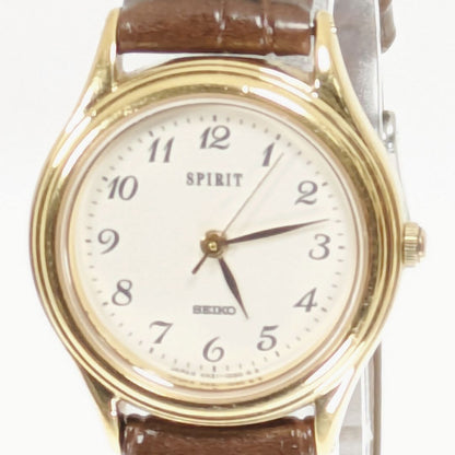 Seiko Spirit Analog Quartz Women Battery & Band Replaced Working Item