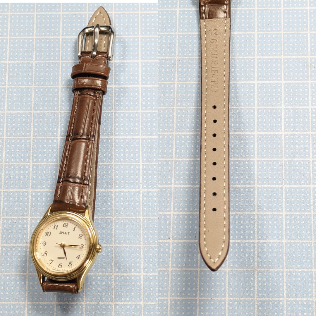 Seiko Spirit Analog Quartz Women Battery & Band Replaced Working Item