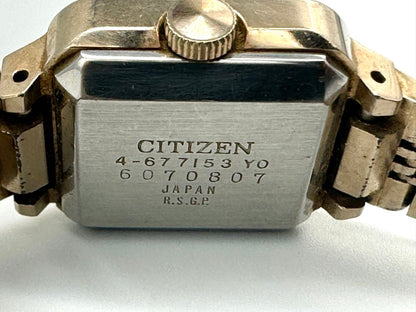 Citizen Antique 4-6777153 YO Analog Mechanical (Manual) Women Vintage Hand-Winding Wristwatch 19Mm