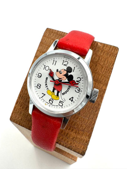 Bradley Disney Analog Mechanical (Manual) Women Mickey Mouse Manual Winding Watch For Parts