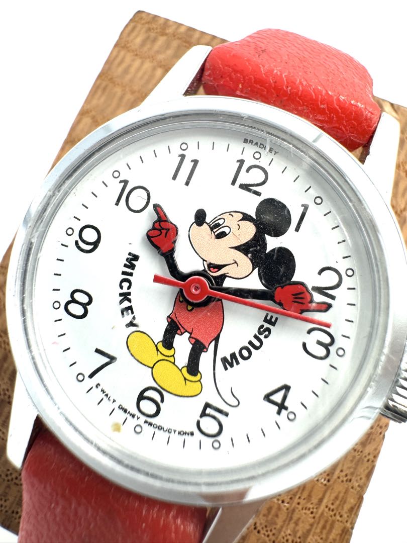 Bradley Disney Analog Mechanical (Manual) Women Mickey Mouse Manual Winding Watch For Parts