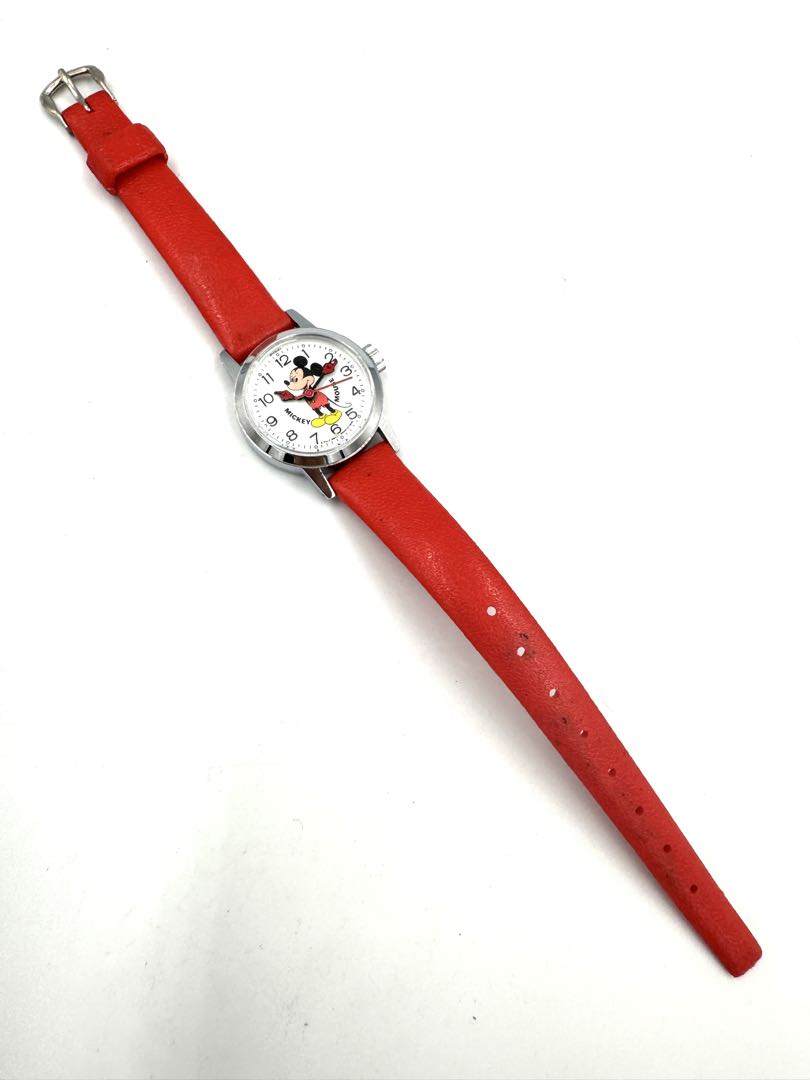 Bradley Disney Analog Mechanical (Manual) Women Mickey Mouse Manual Winding Watch For Parts