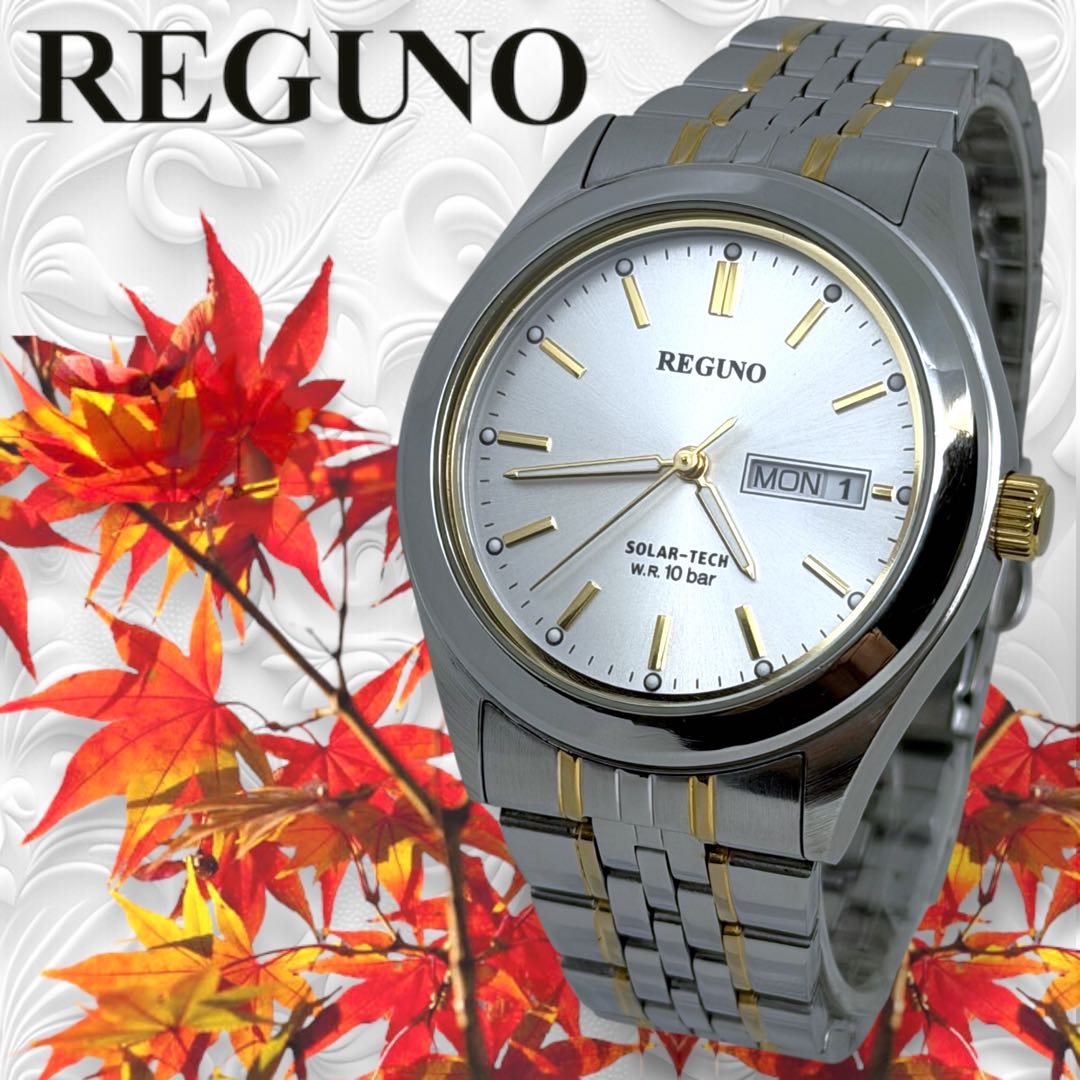 Citizen Regno Digital-Analog Solar Men Watch Silver Two-Tone Excellent Condition