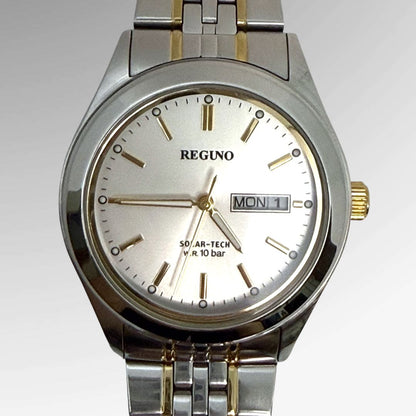 Citizen Regno Digital-Analog Solar Men Watch Silver Two-Tone Excellent Condition