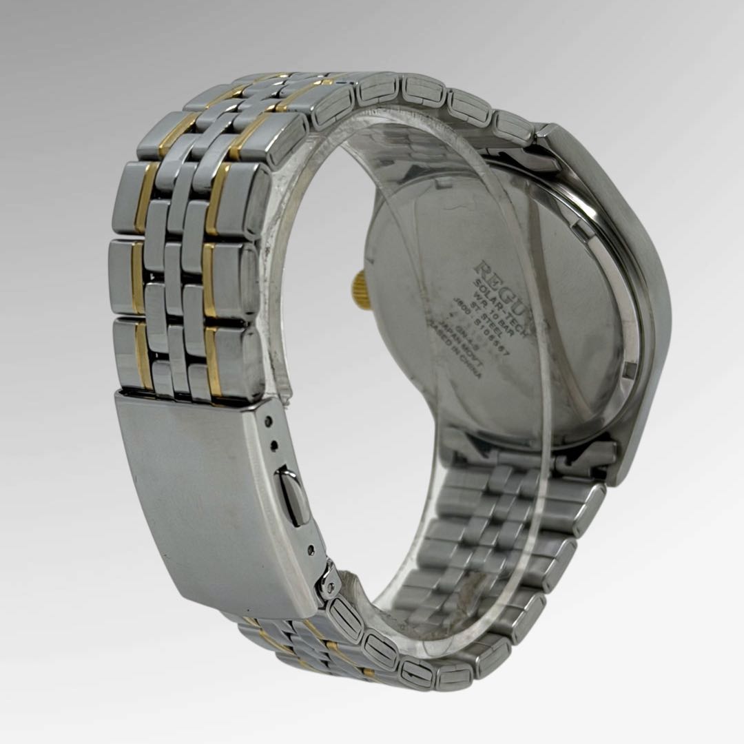 Citizen Regno Digital-Analog Solar Men Watch Silver Two-Tone Excellent Condition