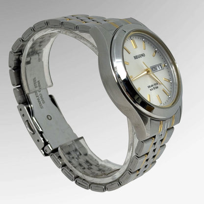 Citizen Regno Digital-Analog Solar Men Watch Silver Two-Tone Excellent Condition