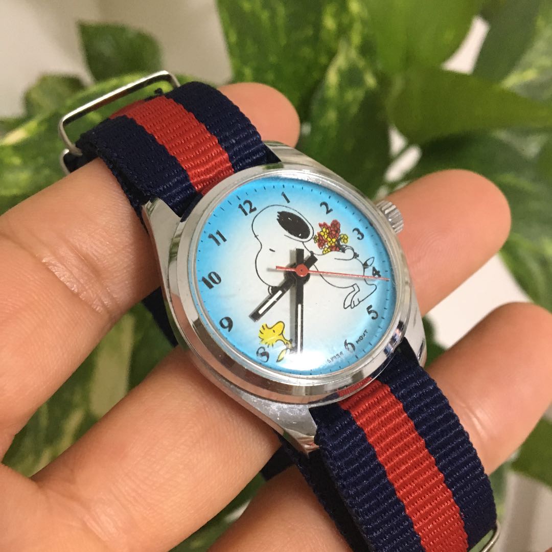 Snoopy PEANUTS SNOOPY Analog Mechanical (Manual) Women スヌーピー 美品 希少 レトロ Watch （Manual Winding）