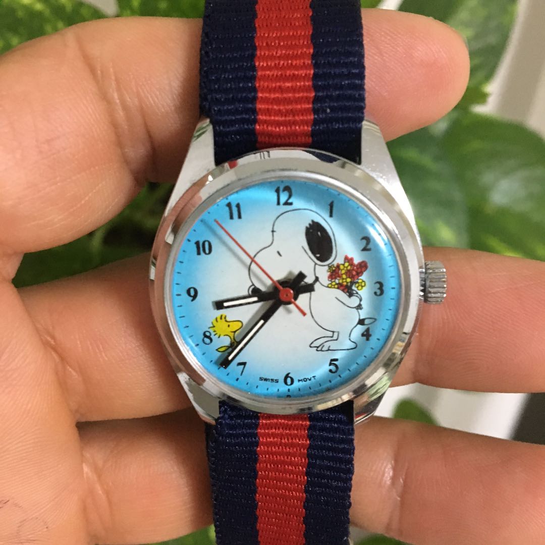 Snoopy PEANUTS SNOOPY Analog Mechanical (Manual) Women スヌーピー 美品 希少 レトロ Watch （Manual Winding）