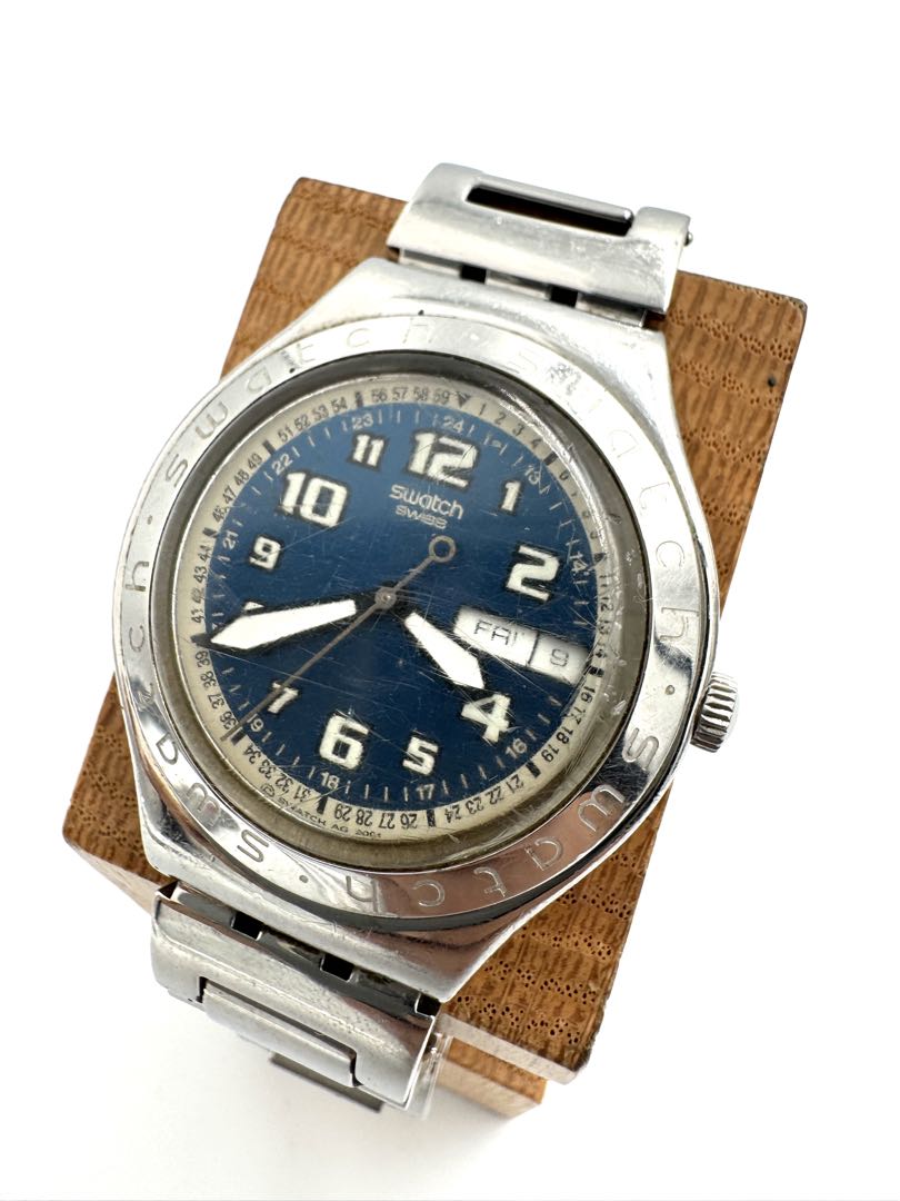 Swatch Irony IRONY Analog Quartz Men Wristwatch 36Mm Stainless Steel Case Day Date