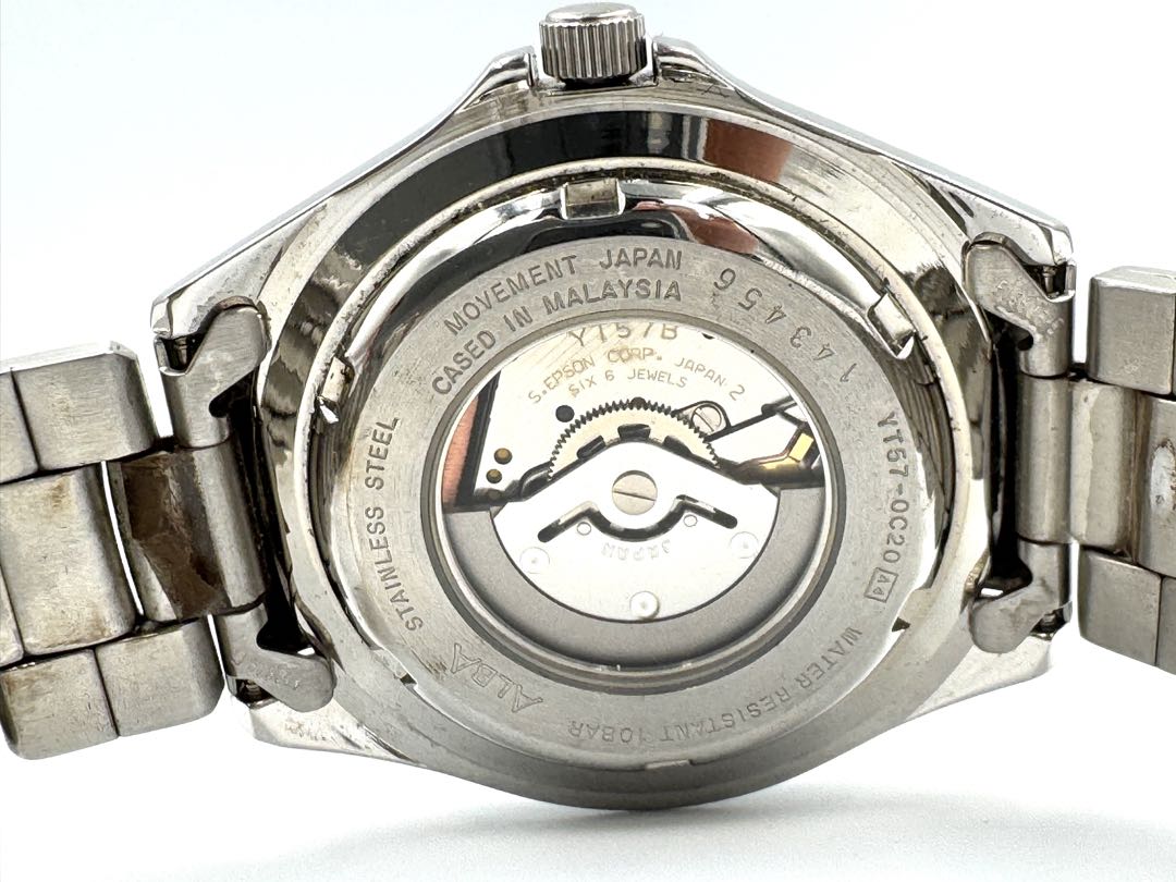 Seiko Alba Yomiuri Giants Collaboration YT57-0C20 Analog Quartz (Kinetic) Unisex Adults Kinetic Vintage Men'S Watch White Dial