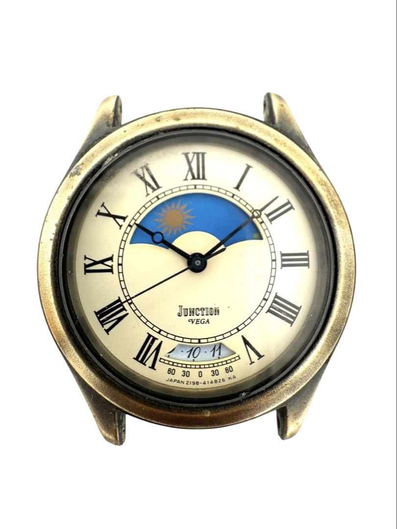 VEGA JUNCTION Moon Phase Quartz Watch FOR PARTS