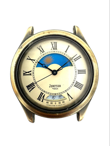 VEGA JUNCTION Moon Phase Quartz Watch FOR PARTS