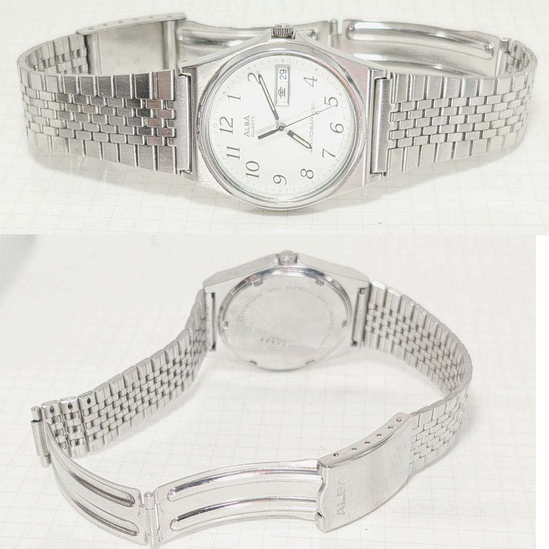 Seiko Alba Analog Quartz Men Battery Replaced Working Item