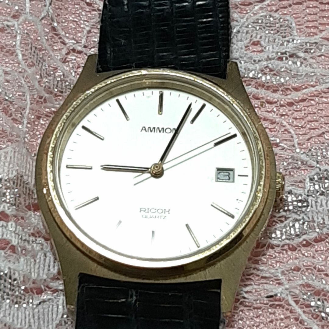 Analog Quartz Men Men Vintage Ricoh Ammon Watch Men'S Rare