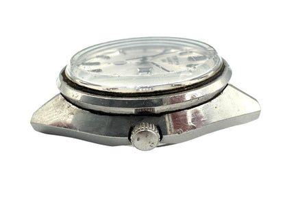 Seiko Quartz 3863-7001 Analog Unisex Adults Qr Day Date Silver Dial Men'S Watch Head Only Japan