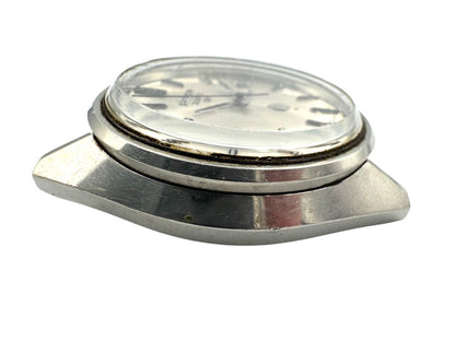 Seiko Quartz 3863-7001 Analog Unisex Adults Qr Day Date Silver Dial Men'S Watch Head Only Japan