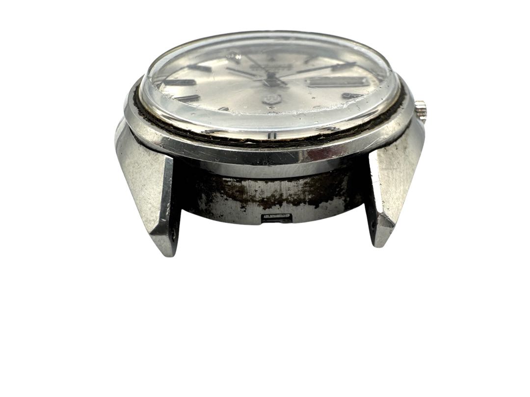 Seiko Quartz 3863-7001 Analog Unisex Adults Qr Day Date Silver Dial Men'S Watch Head Only Japan