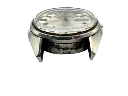 Seiko Quartz 3863-7001 Analog Unisex Adults Qr Day Date Silver Dial Men'S Watch Head Only Japan