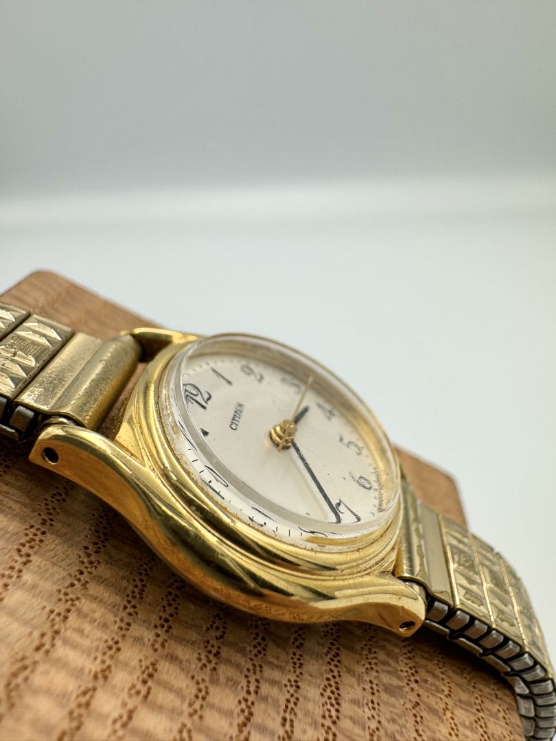 Citizen 4-682092 S Analog Mechanical (Manual) Women Vintage Ladies Hand-Winding Watch Arabic Numerals Gold Plated