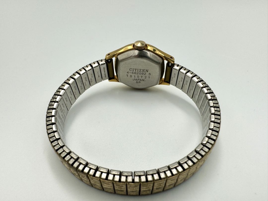 Citizen 4-682092 S Analog Mechanical (Manual) Women Vintage Ladies Hand-Winding Watch Arabic Numerals Gold Plated