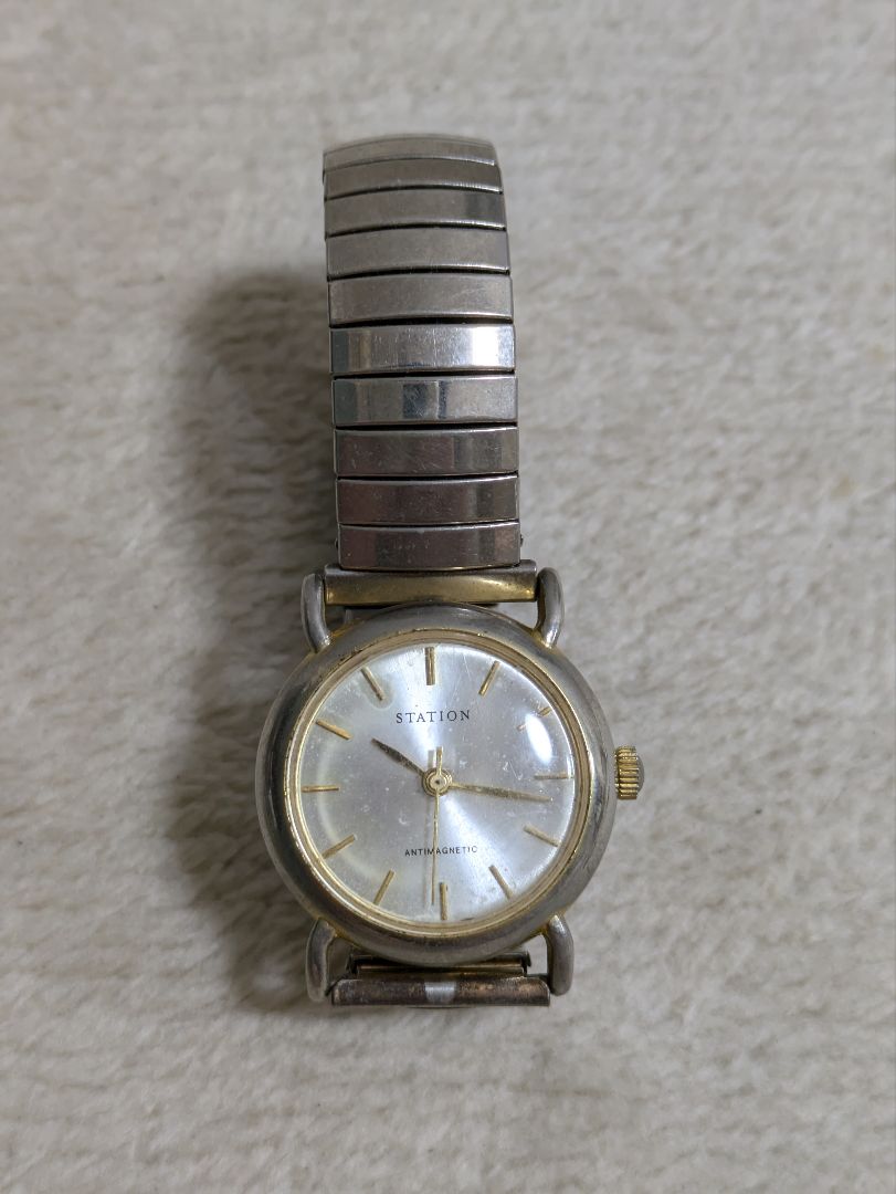 Station Analog Mechanical (Manual) Men 駅 Manual Windingwatch Antimagnetic