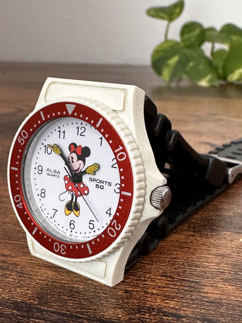 Seiko Alba Disney Analog Quartz Women Rare Retro Minnie Watch