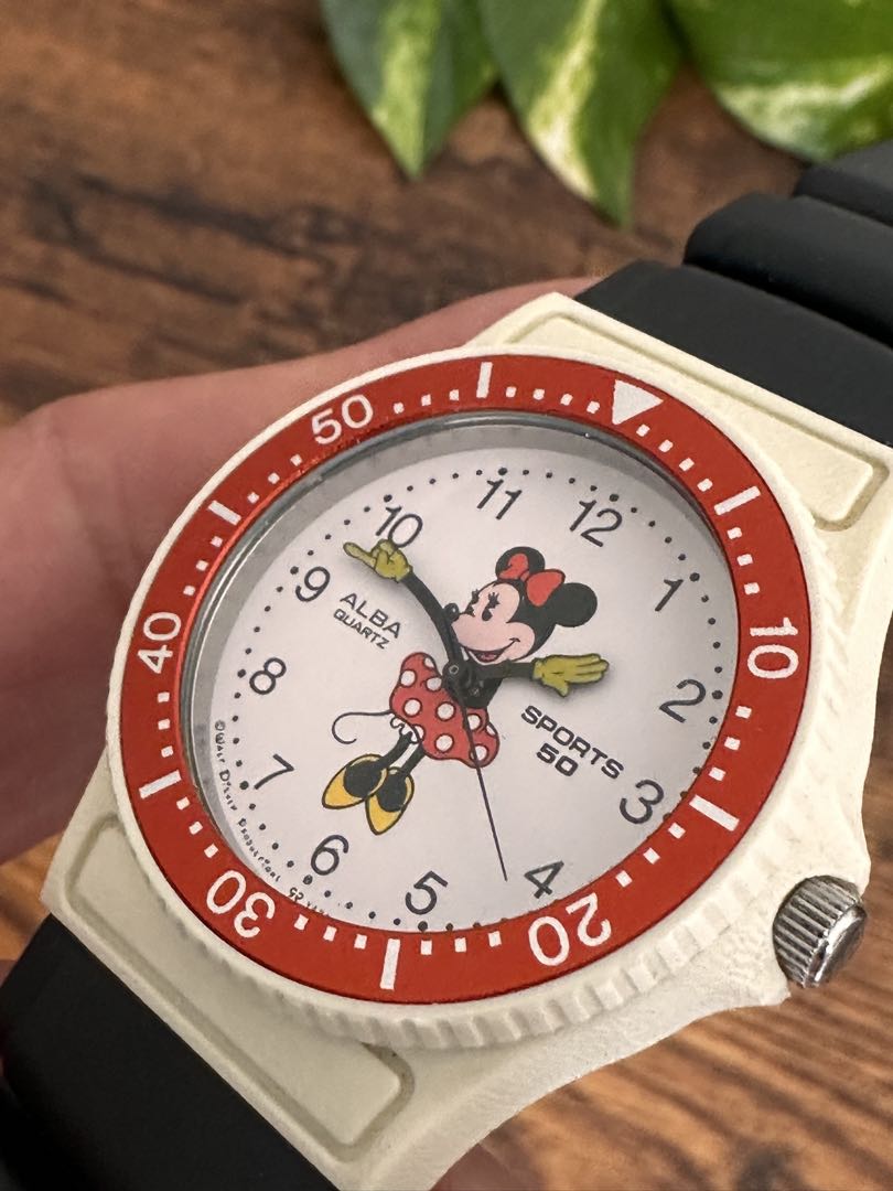 Seiko Alba Disney Analog Quartz Women Rare Retro Minnie Watch
