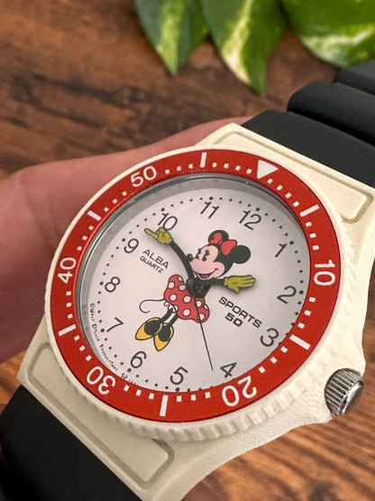 Seiko Alba Disney Analog Quartz Women Rare Retro Minnie Watch