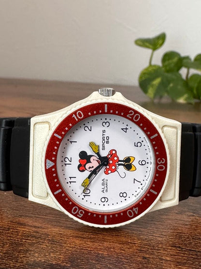 Seiko Alba Disney Analog Quartz Women Rare Retro Minnie Watch