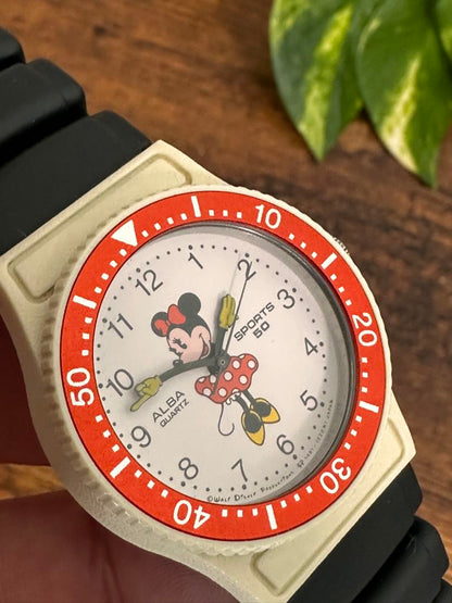 Seiko Alba Disney Analog Quartz Women Rare Retro Minnie Watch