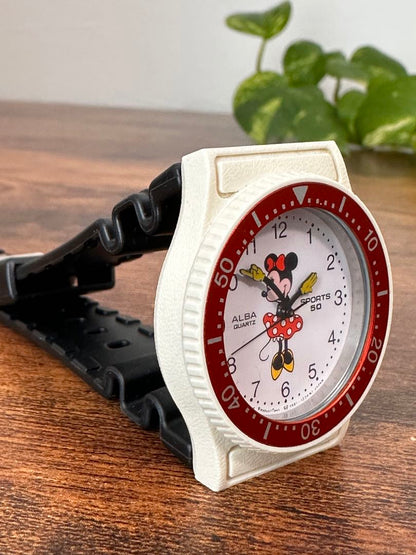 Seiko Alba Disney Analog Quartz Women Rare Retro Minnie Watch