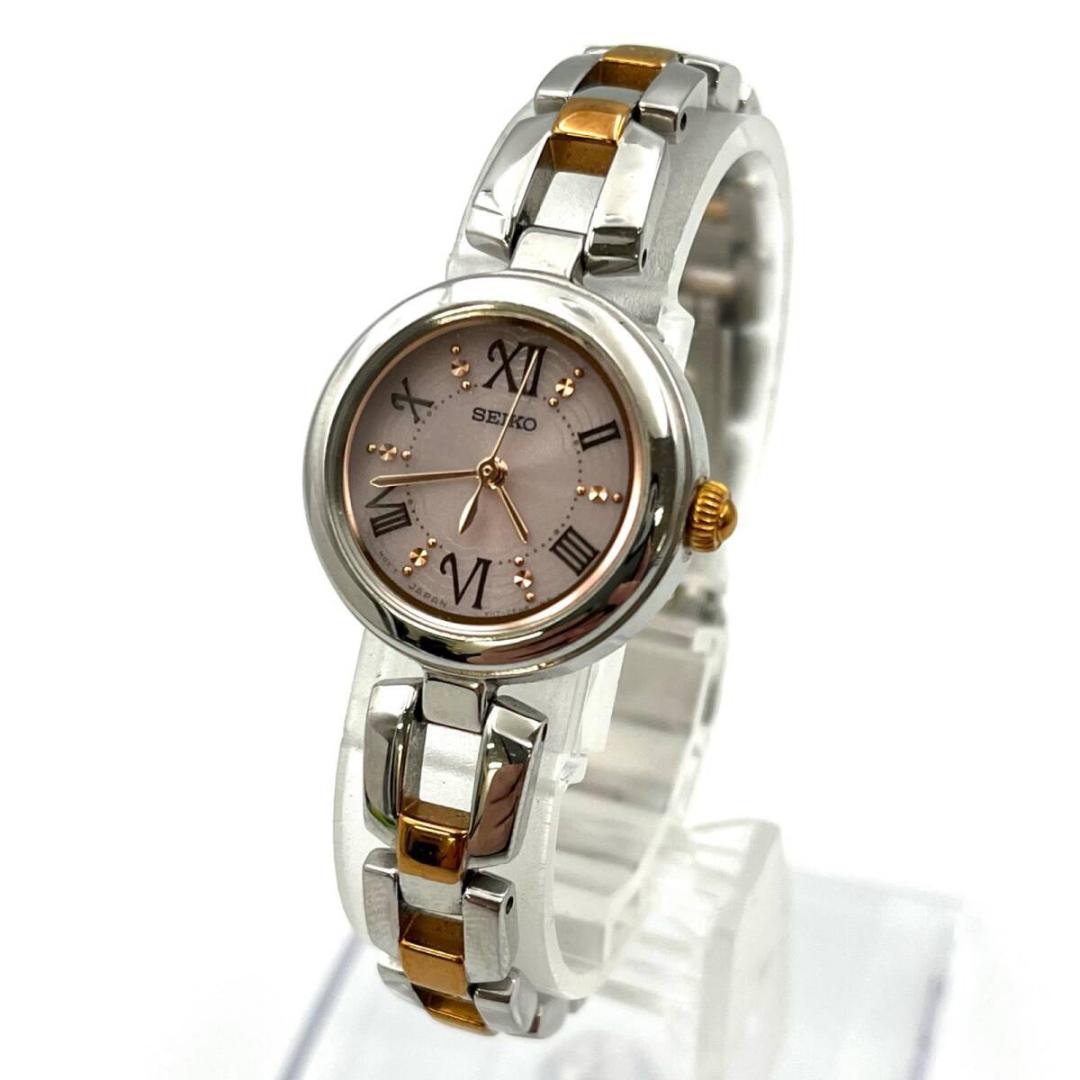 Seiko V117-0CV0 Analog Solar Women Beautiful Item Pink Dial Watch
