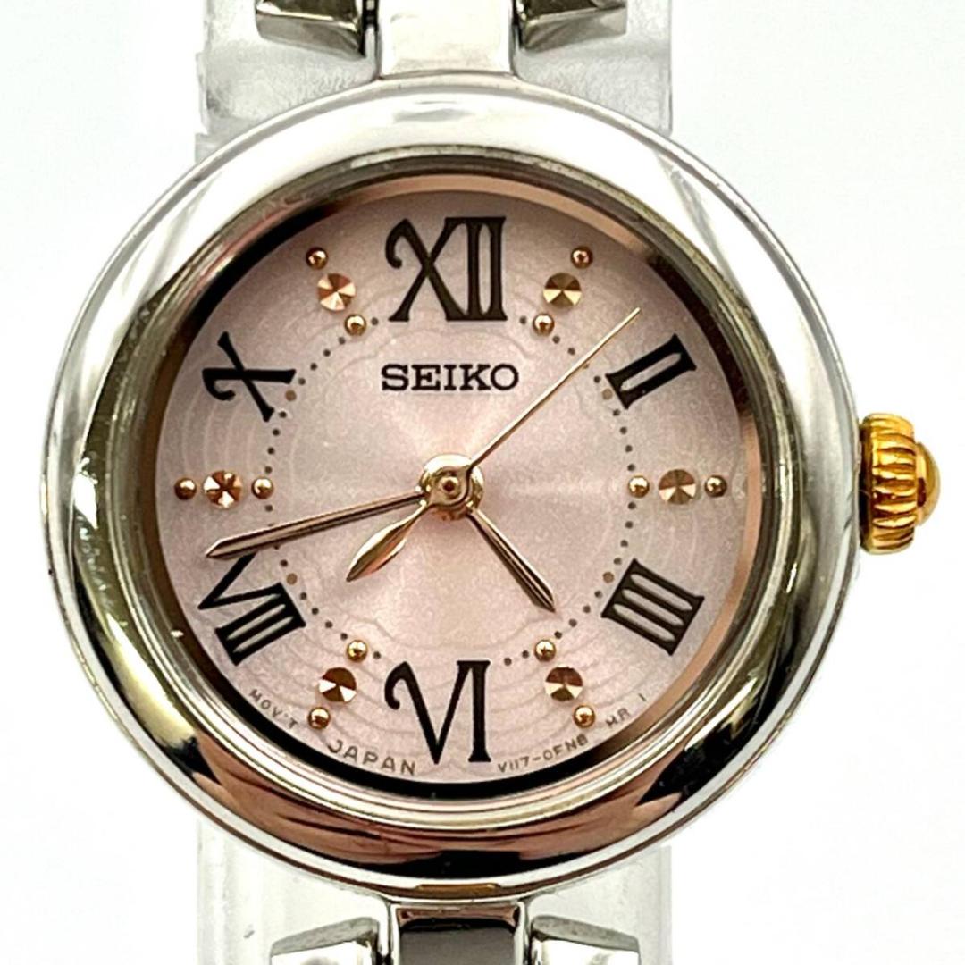Seiko V117-0CV0 Analog Solar Women Beautiful Item Pink Dial Watch