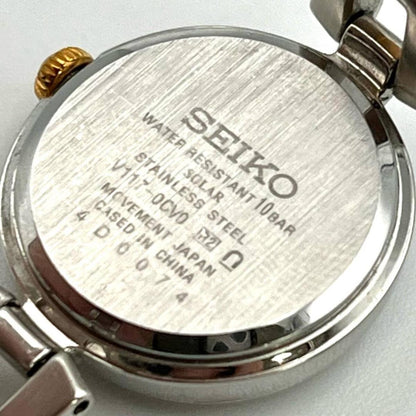 Seiko V117-0CV0 Analog Solar Women Beautiful Item Pink Dial Watch