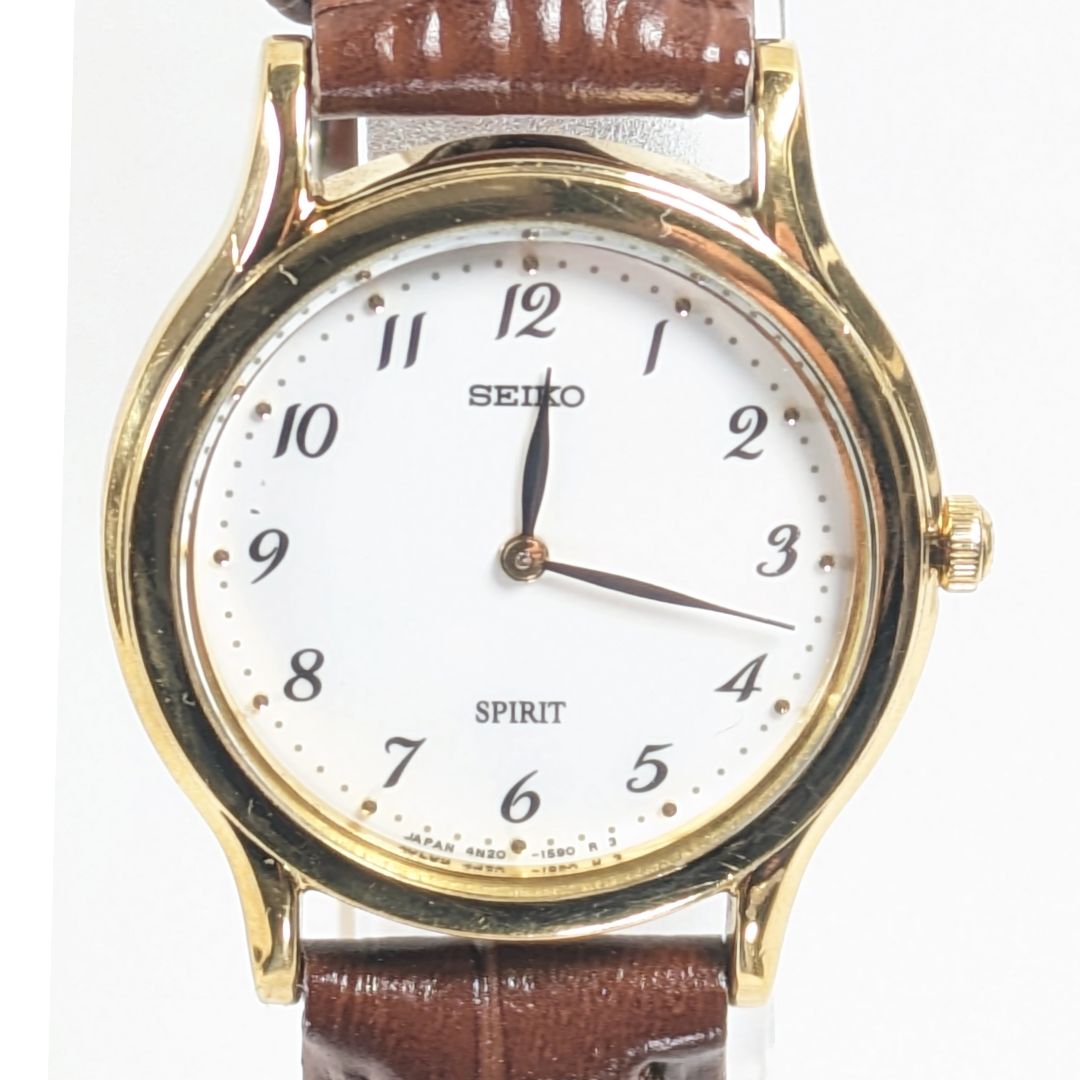 Seiko Spirit 4N20-0970 Analog Quartz Women 2-Hand Battery & Band Replaced Working Item