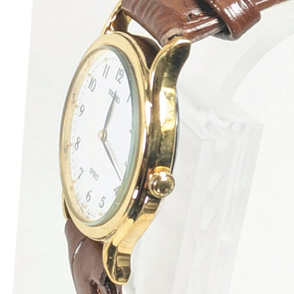Seiko Spirit 4N20-0970 Analog Quartz Women 2-Hand Battery & Band Replaced Working Item