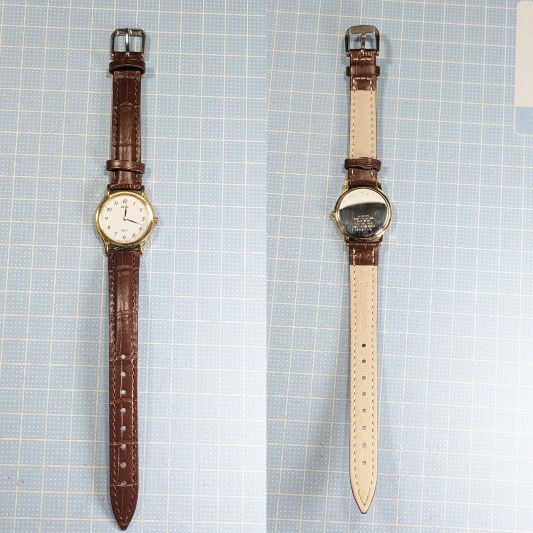 Seiko Spirit 4N20-0970 Analog Quartz Women 2-Hand Battery & Band Replaced Working Item