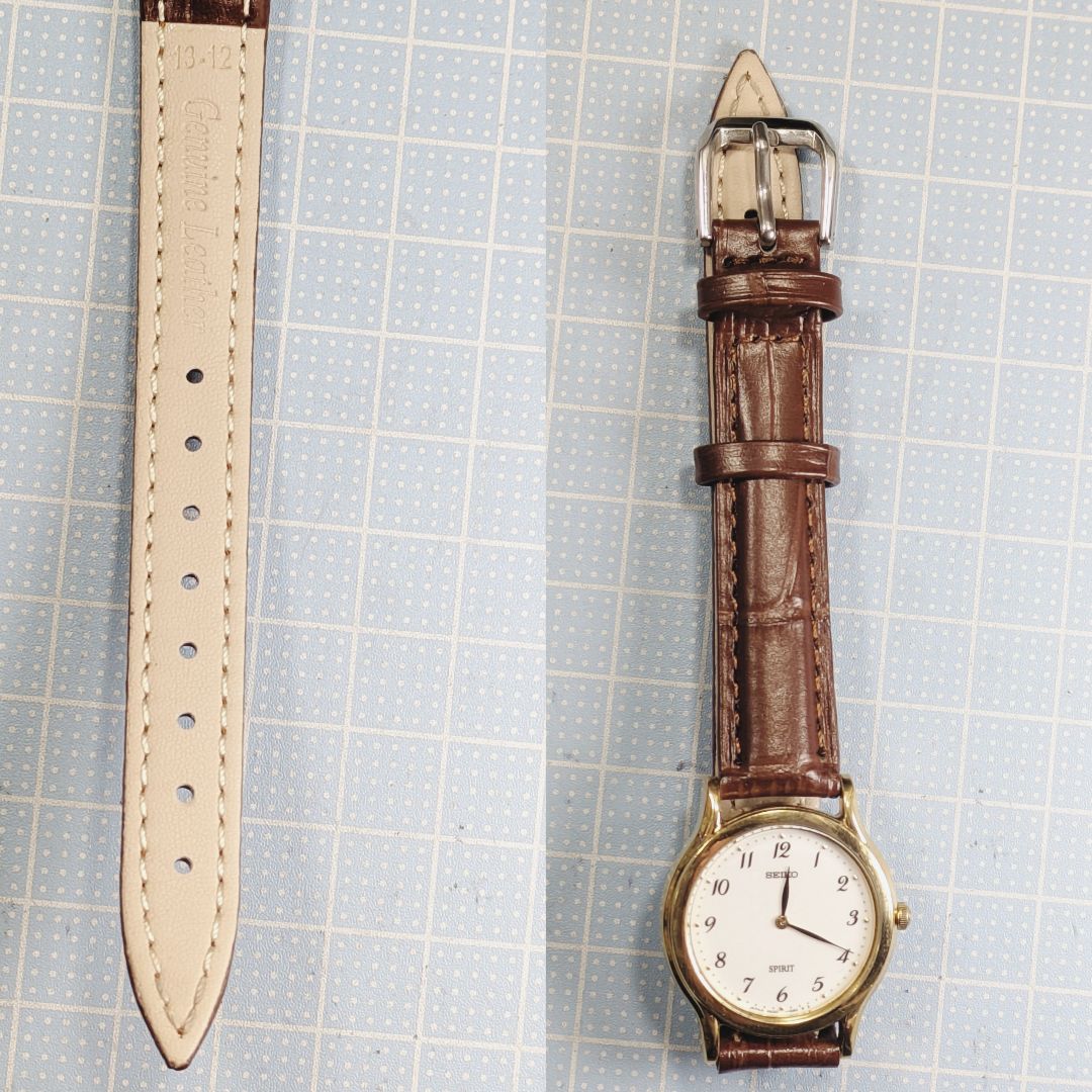 Seiko Spirit 4N20-0970 Analog Quartz Women 2-Hand Battery & Band Replaced Working Item