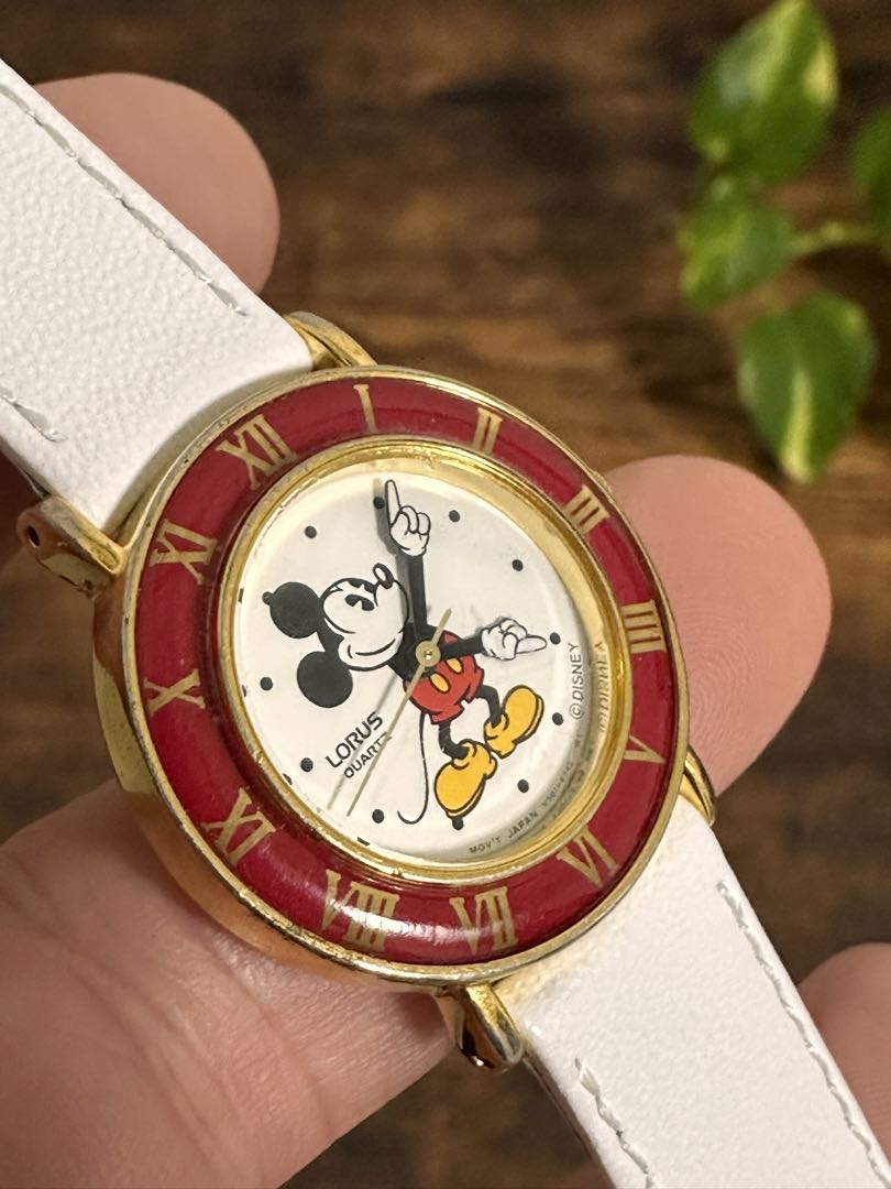 LORUS Disney Analog Quartz Women ロラス 希少 レトロ ミッキー Watch