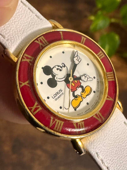 LORUS Disney Analog Quartz Women ロラス 希少 レトロ ミッキー Watch