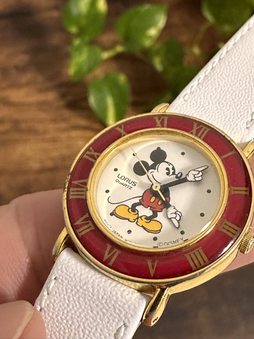 LORUS Disney Analog Quartz Women ロラス 希少 レトロ ミッキー Watch