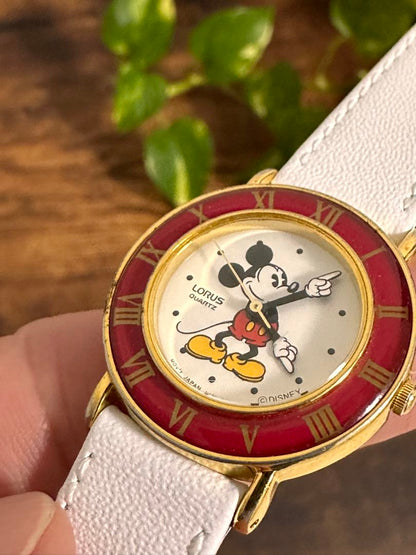 LORUS Disney Analog Quartz Women ロラス 希少 レトロ ミッキー Watch