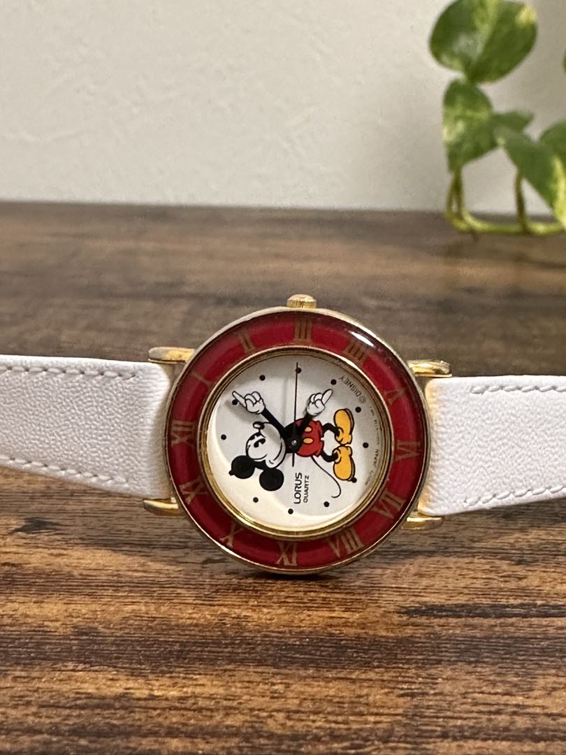 LORUS Disney Analog Quartz Women ロラス 希少 レトロ ミッキー Watch