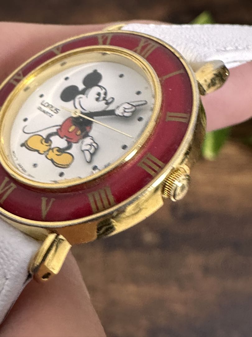 LORUS Disney Analog Quartz Women ロラス 希少 レトロ ミッキー Watch