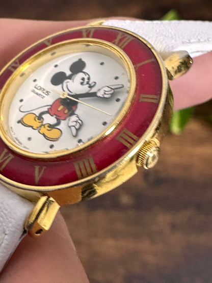 LORUS Disney Analog Quartz Women ロラス 希少 レトロ ミッキー Watch