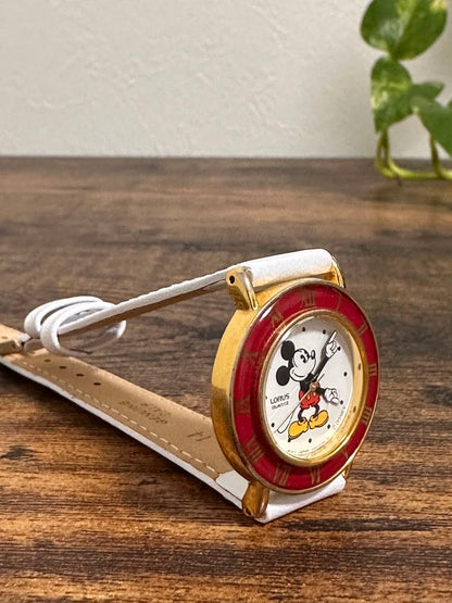 LORUS Disney Analog Quartz Women ロラス 希少 レトロ ミッキー Watch