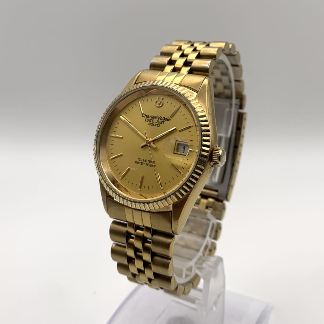 CHARLES VOGELE Analog Quartz Men シャルル・フォーゲル シャルル ホーゲル Cv-7291 [For Parts / Junk]